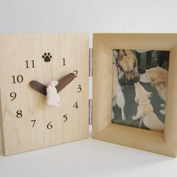 ラブラドールレトリバー置き時計・写真立て 1枚目の画像