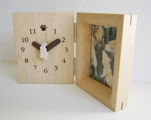 ラブラドールレトリバー置き時計・写真立て 2枚目の画像