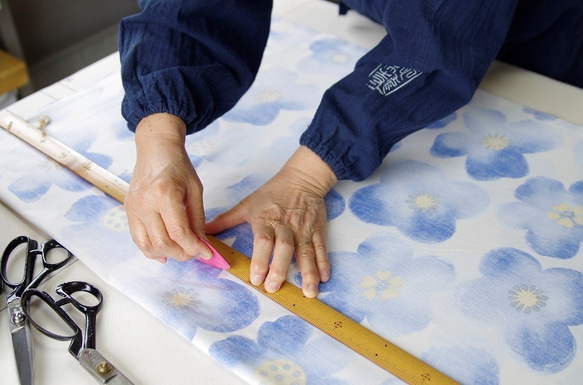 時尚長商譽商譽蒙住日本親善故事櫻藍85×170厘米100％棉 第4張的照片