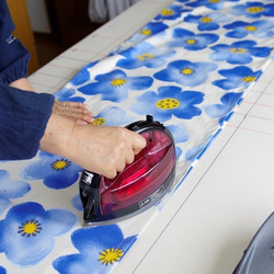 おしゃれ のれん ロング 目隠し 暖簾 和風 のれんものがたり 桜 ブルー 85×170cm 綿100% 8枚目の画像