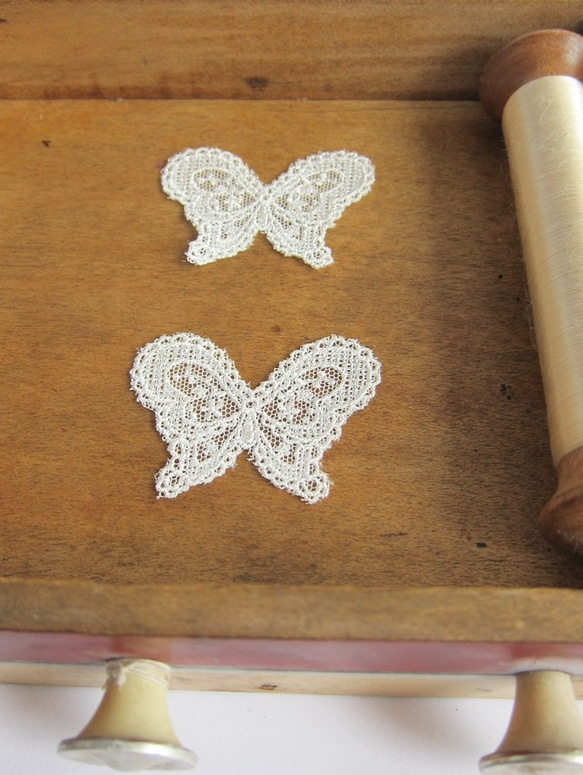 刺繡蕾絲花片-小花蝶3008 第3張的照片