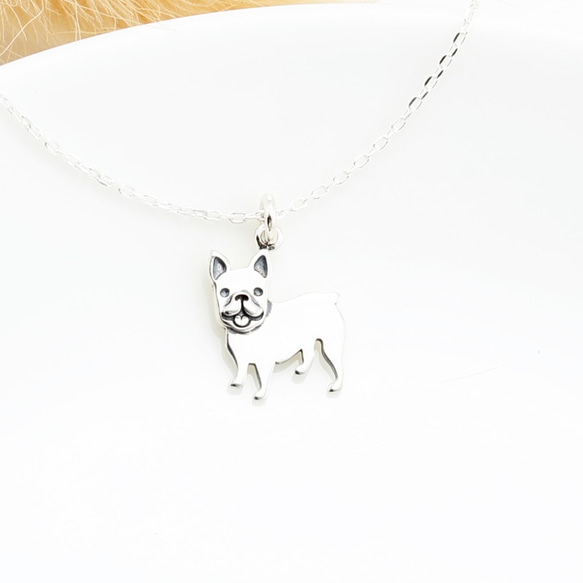 Angel & Me】フレンチブルドッグ 犬 シルバー925 純銀ネックレス
