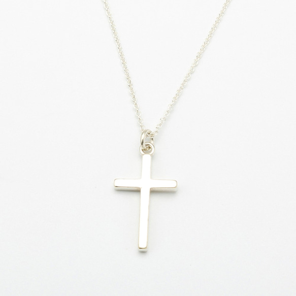 簡潔十字架 (中) Cross クロス s925 純銀項鍊 生日 耶誕 情人節 禮物 第3張的照片