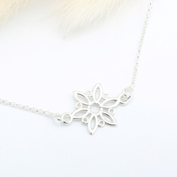 冬季 小雪花 snow 雪の花 s925 純銀項鍊 第1張的照片