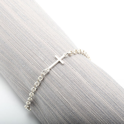 [經典] 十字架 クロス 925 純銀手鍊 款式1 生日 週年 情人節 禮物 第1張的照片