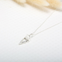 幾何 立體 鑽石 三角 幾何 Triangle s925 純銀 項鍊 聖誕節 禮物 第4張的照片