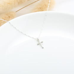 [禮物] 水滴十字架 s925 純銀 項鍊 生日 耶誕 情人節 禮 第3張的照片