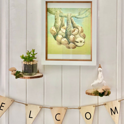 「受注製作」（左から）キノコ付き　木製 飾り棚 ミニ 7枚目の画像