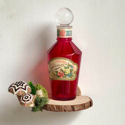 〜ウィチョール・ピンク〜キノコ付き　木製 飾り棚 ミニ (左から） 1枚目の画像