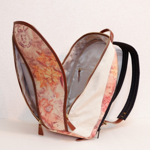 賀茂かばんリスリュック牛革パラフィンキャンバス日本製