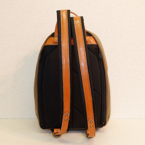 賀茂かばんリスリュック牛革パラフィンキャンバス日本製