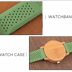 腕時計　竹　温もりある天然木製　ウッド ハンドメイド 5枚目の画像