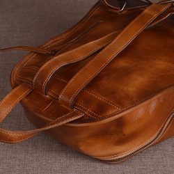 皮革背包業務重回男士公文包手工皮件箱包革背 第8張的照片