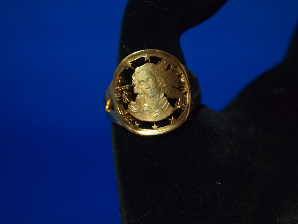 コインカットリング　イタリア10ユーロ