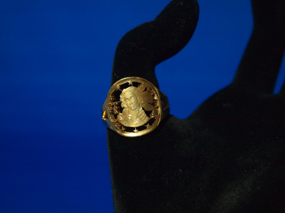 コインカットリング　イタリア10ユーロ