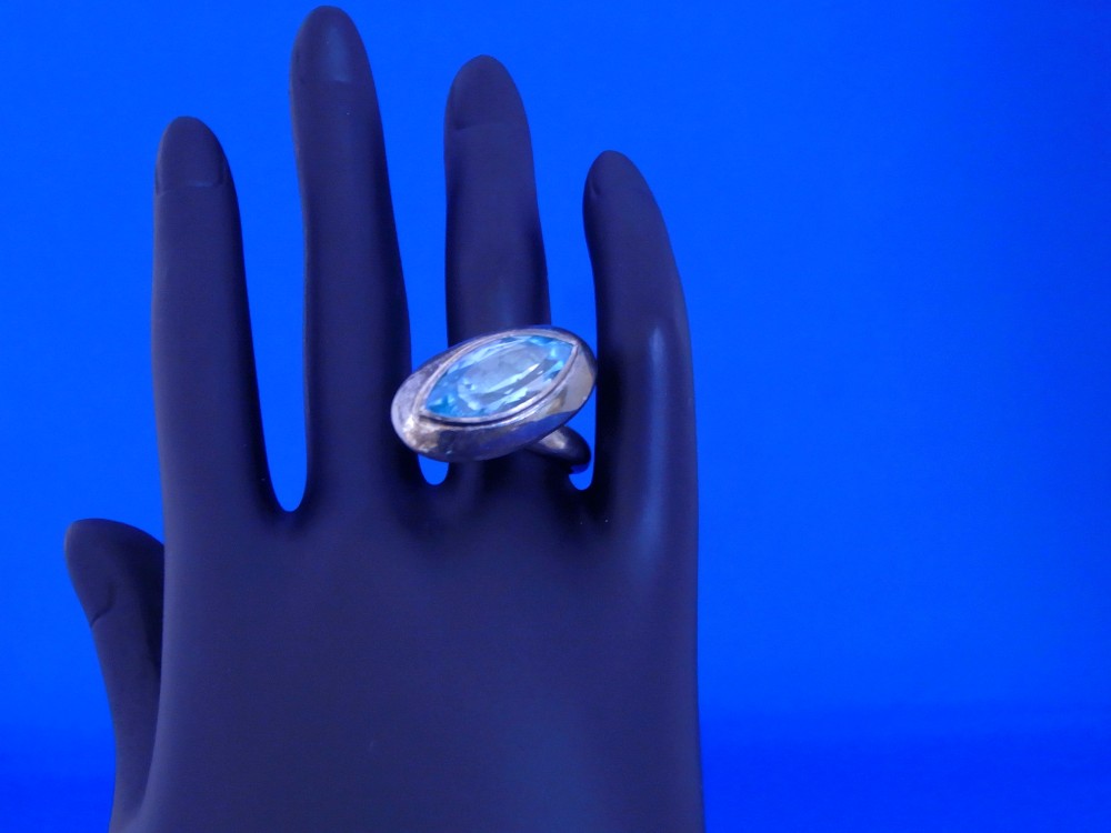 天然石・シルバーリング（アクアマリン）