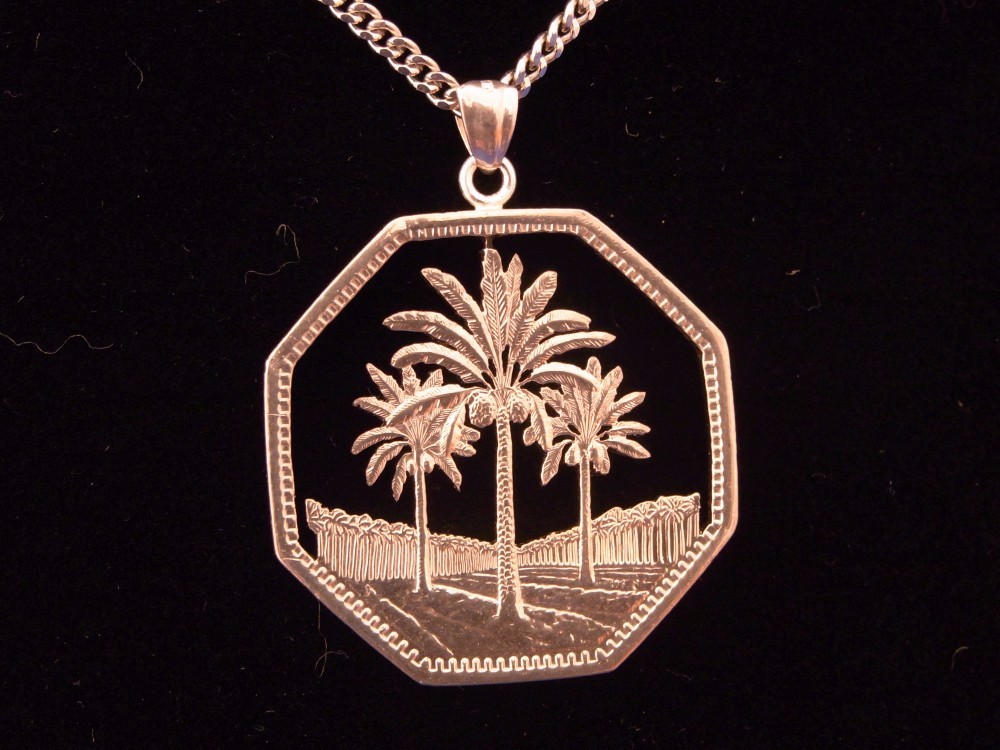 コインカットペンダント（イラク椰子の木コインシリーズ）