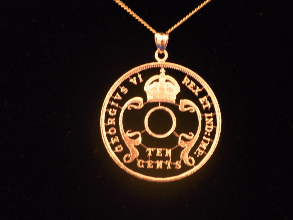 コインカットペンダント　東アフリカ10セント