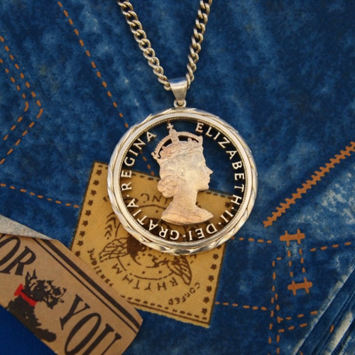 コインカット エリザベス女王ペンダントトップ 【公式通販】