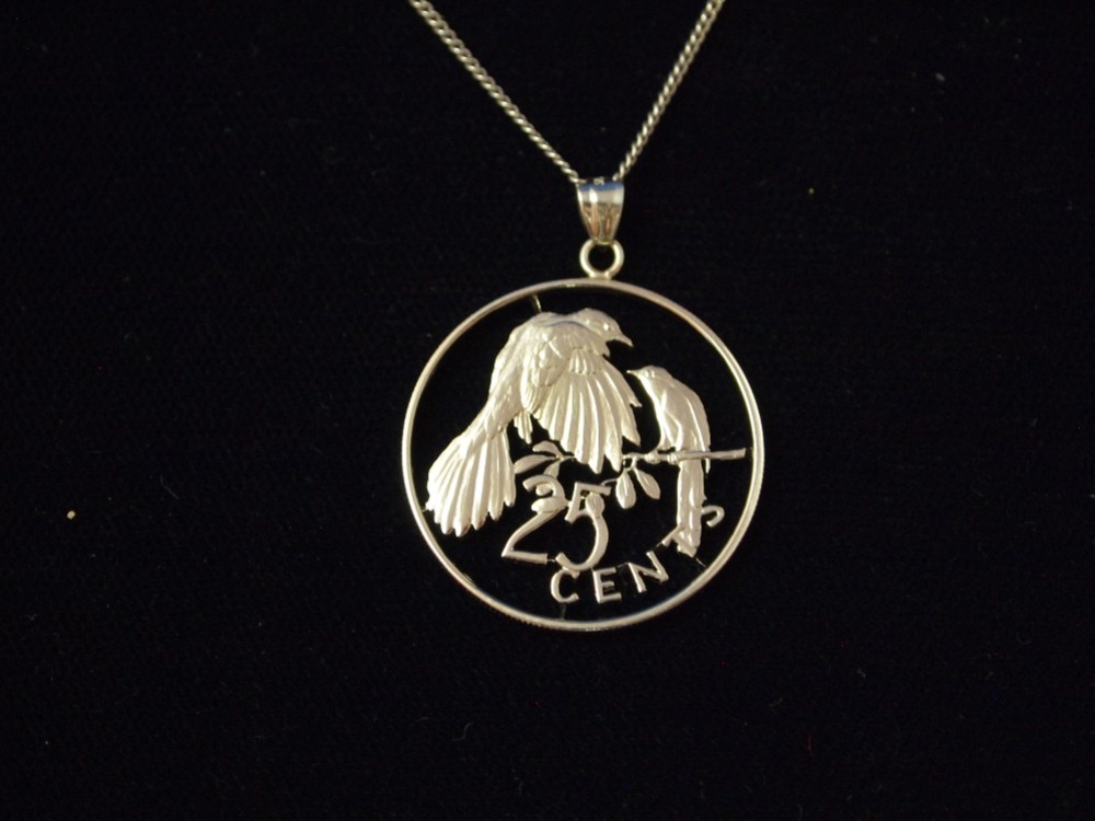 コインカットペンダント　ヴァージン諸島。25㌣