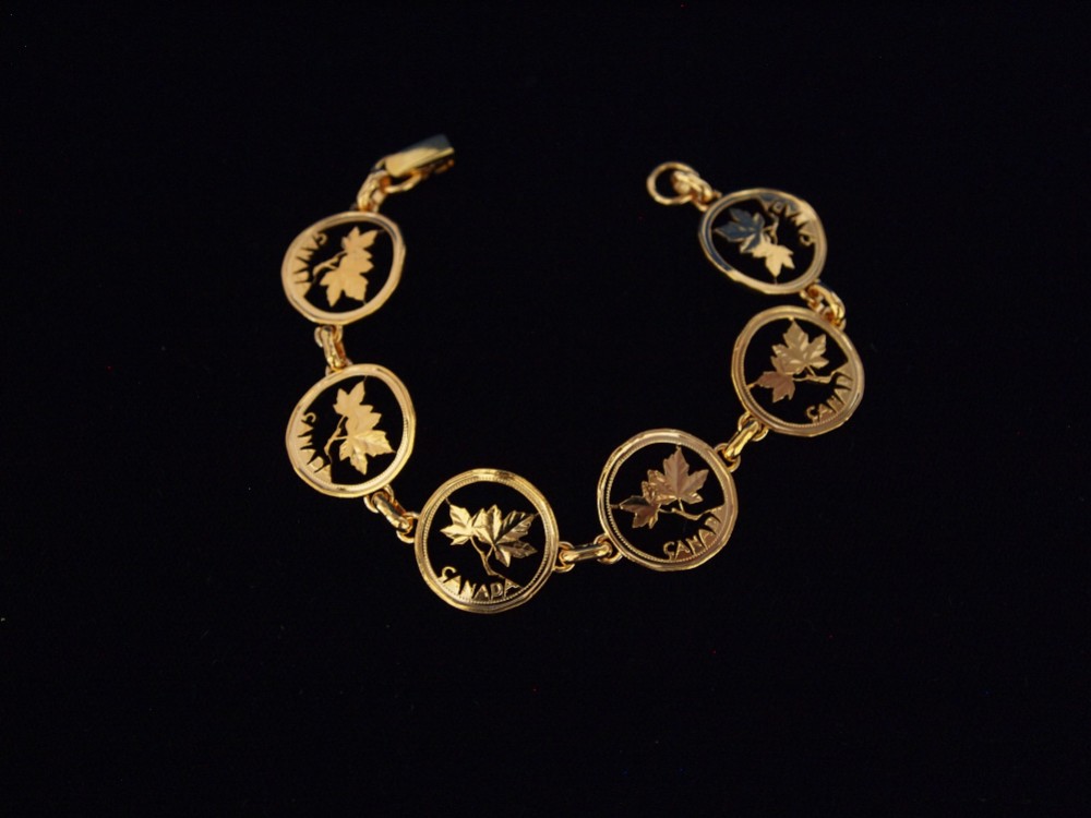 コインブレスレット　カナダ1㌣