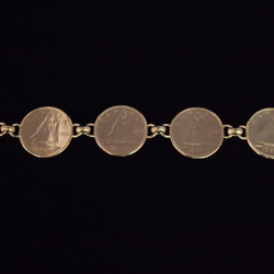 コイン銀貨ブレスレット　カナダ旧１０㌣銀貨 7枚目の画像