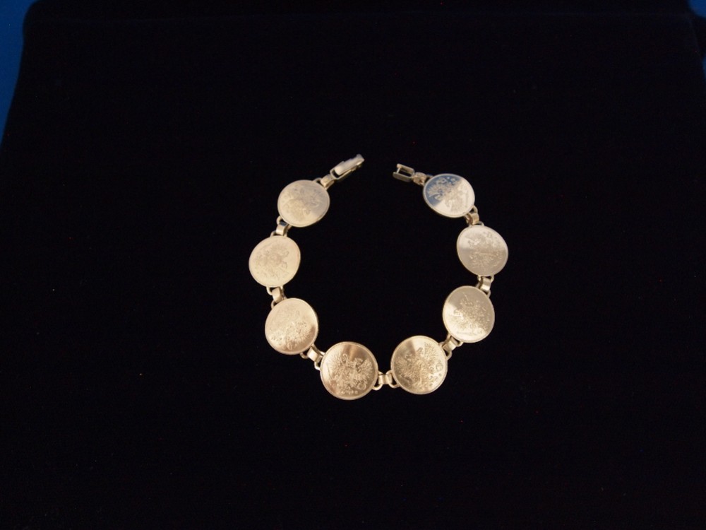 コイン銀貨ブレスレット　フィンランド25ペンス銀貨 21,900円