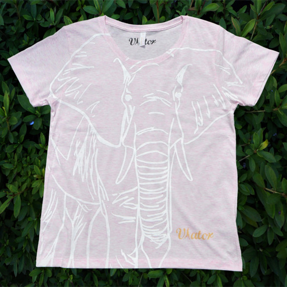 elephant  pink×white【ladies'】XL 3枚目の画像