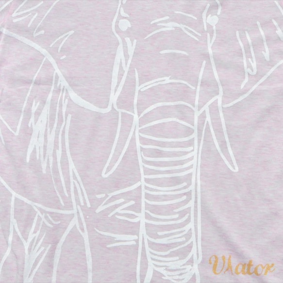 elephant  pink×white【ladies'】XL 4枚目の画像