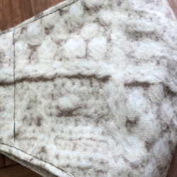 冬支度　アラン模様の ほっこりWガーゼマスク 3枚目の画像