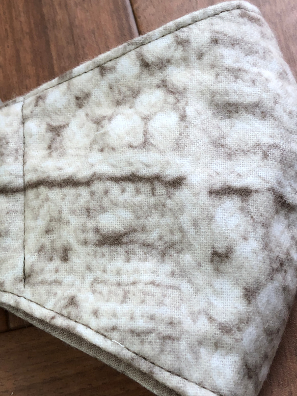 冬支度　アラン模様の ほっこりWガーゼマスク 3枚目の画像