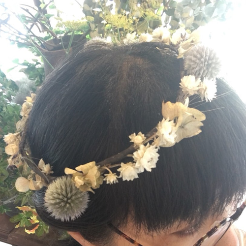 オーダー】ドライフラワー*花かんむり ヘッドドレス オーダー】ドライフラワー*花かんむり ヘッドドレス