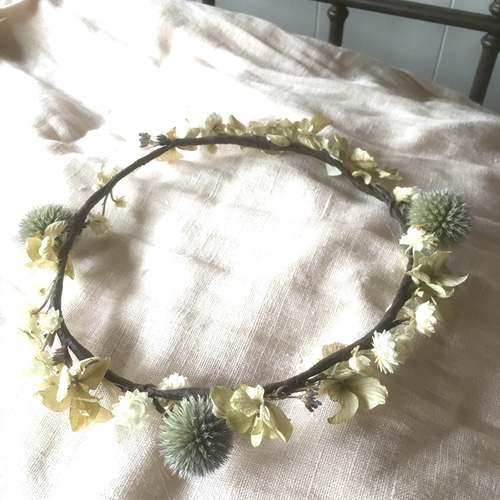 オーダー】ドライフラワー*花かんむり ヘッドドレス オーダー】ドライフラワー*花かんむり ヘッドドレス