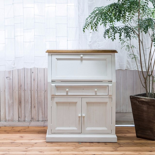 ライティングデスク ライティングビューロー ライティングビューロー パイン材 幅80cm OLV-PSL デスクのみ 学習机