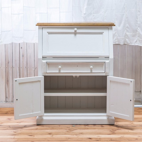 ナチュラル家具】MA15038IV ライティングビューロー【オールドパイン