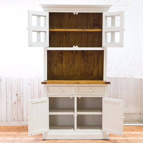 パイン材　キャビネット　オールドパイン家具 ナチュラル家具】TYD042IV キッチンキャビネット【オールドパイン