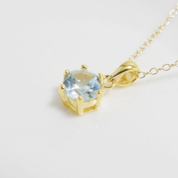 *N48*宝石質スカイブルートパーズAAAブリリアントカット☆ネックレス 3枚目の画像