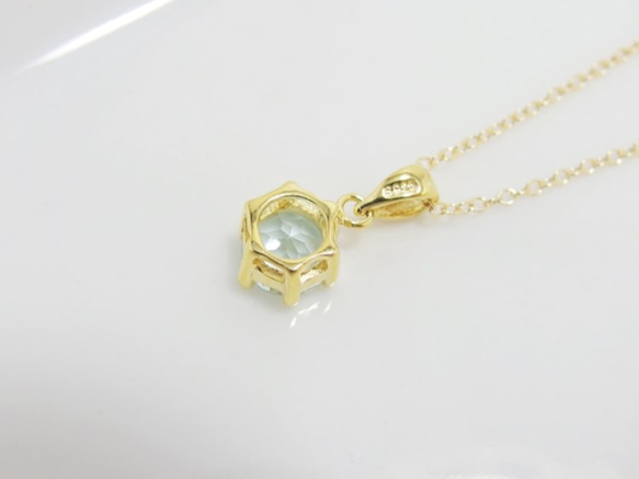 *N48*宝石質スカイブルートパーズAAAブリリアントカット☆ネックレス 5枚目の画像