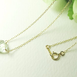 * N07 *珠寶綠紫晶AAAAA☆內襯心形小花項鍊 第3張的照片