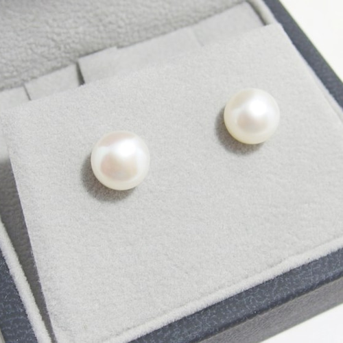 P19*高品質淡水パール（ボタン8mm）☆スタッドピアス ピアス 
