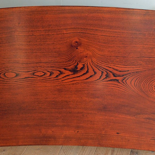 ケヤキ扇型座卓（中） ローテーブル・リビングテーブル 吉良修の