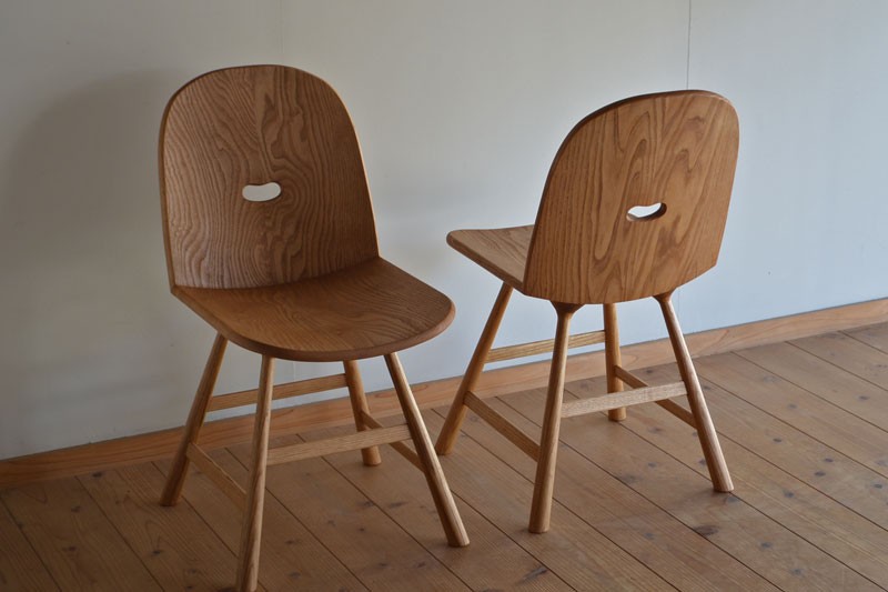 シェルチェアー最新版・1脚（栗・オイル仕上げ）