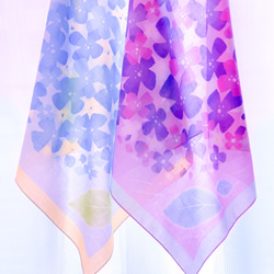 大繡球手帕（紫） 第1張的照片