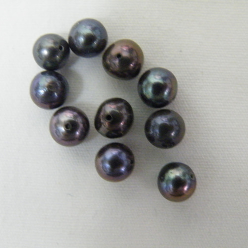 淡水パール ポテトタイプ 4-5mm 10個入り ブラック 70234 パール