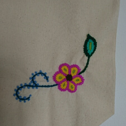 南米ペルーのアヤクーチョ刺繍のエコバッグ 2枚目の画像