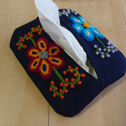 アヤクーチョ刺繍のポケットティッシュケース 3枚目の画像