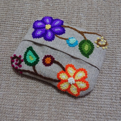 アヤクーチョ刺繍のポケットティッシュケース 4枚目の画像
