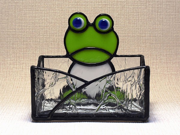ステンドグラス・かえるポケットティッシュケース 624
