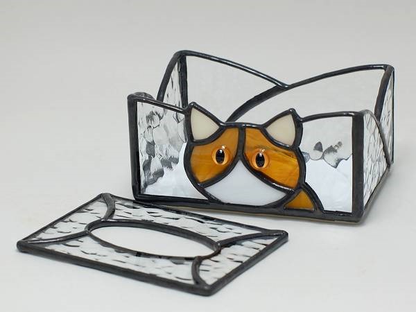 ステンドグラス・猫ポケットティッシュケース(Ｂタイプ) 519 4,409円