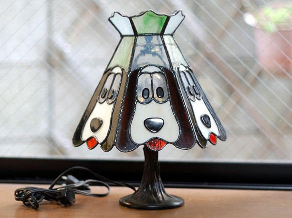 ステンドグラス・いぬランプ 93 スタンドライト・テーブルランプ